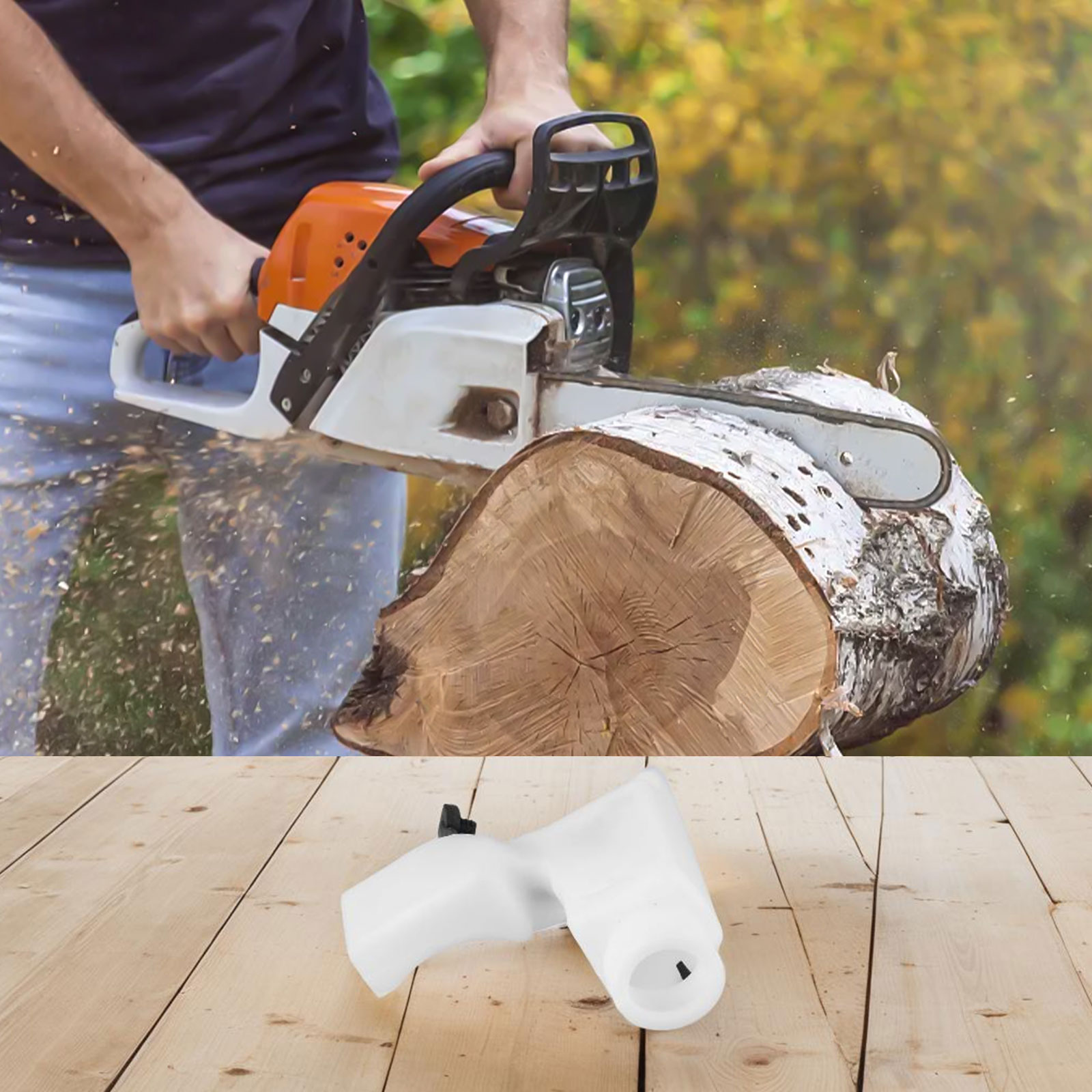 Outdoor Power Tool Brands - 燃料タンクオイルタンクホームアウトドアアクセサリー交換ツール白 + 黒チェーンソー 017 MS170 MS180