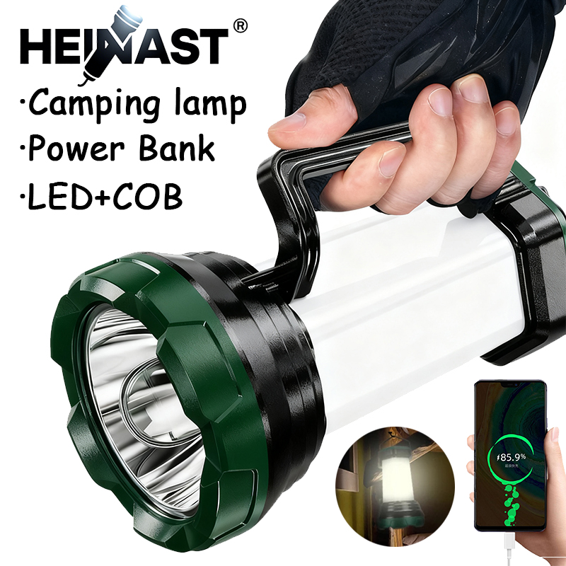Outdoor Usb Power Bank - ポータブル強力な LED 懐中電灯 COB キャンプランプ付き USB