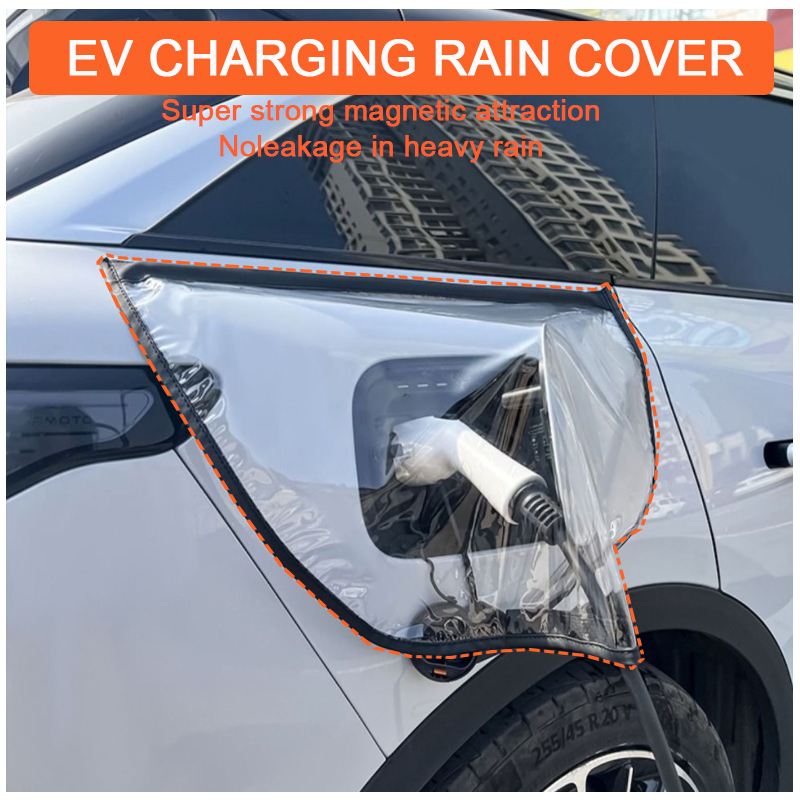 Outdoor Usb Power Supply - 充電ガン用レインカバー 充電ガン保護カバー 透明磁気 EV 充電ポートプロテクター 防水屋外