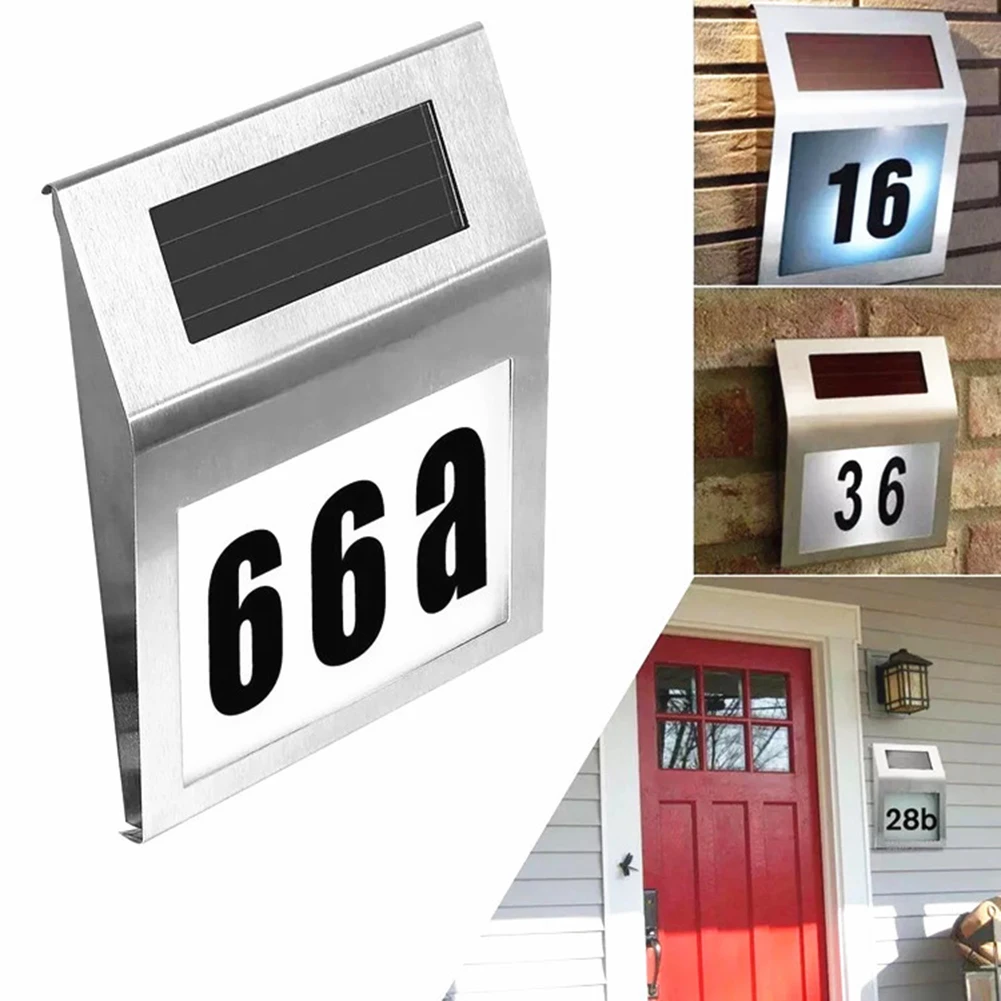 Outdoor Power Number - 家、LEDランプ、住所番号記号ライト、防水用のソーラーパワー屋外照明