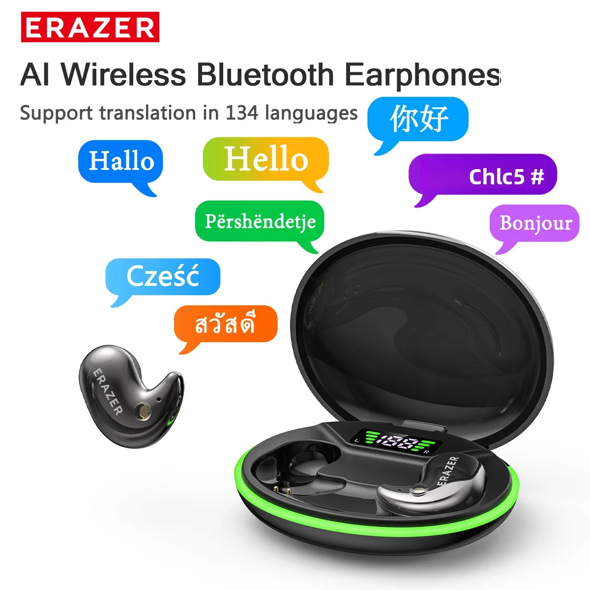 Outdoor Usb Power Supply - EARZER XF58 インイヤー型Bluetoothヘッドホン マイク付き 翻訳機能搭載イヤホン TWS