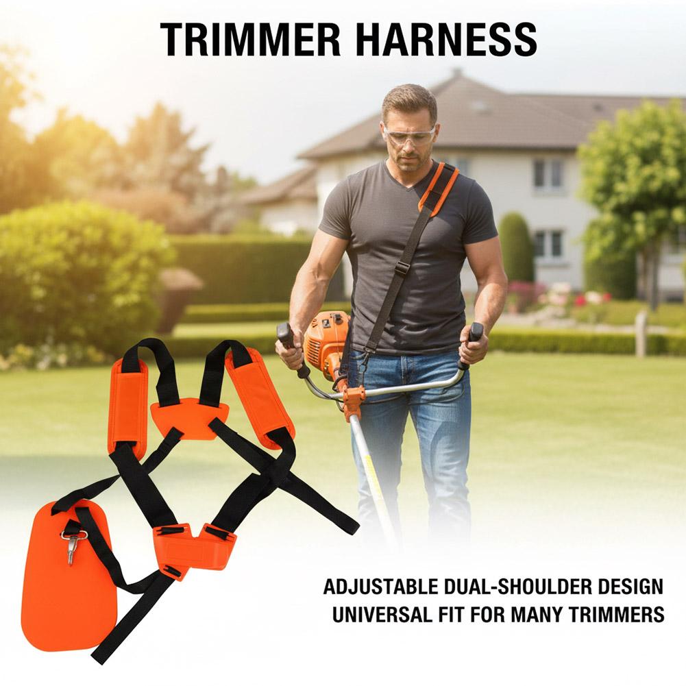 パッド入りダブルショルダーハーネスストラップ、ストリングトリ - Brush Cutter Strap のレビューと価格