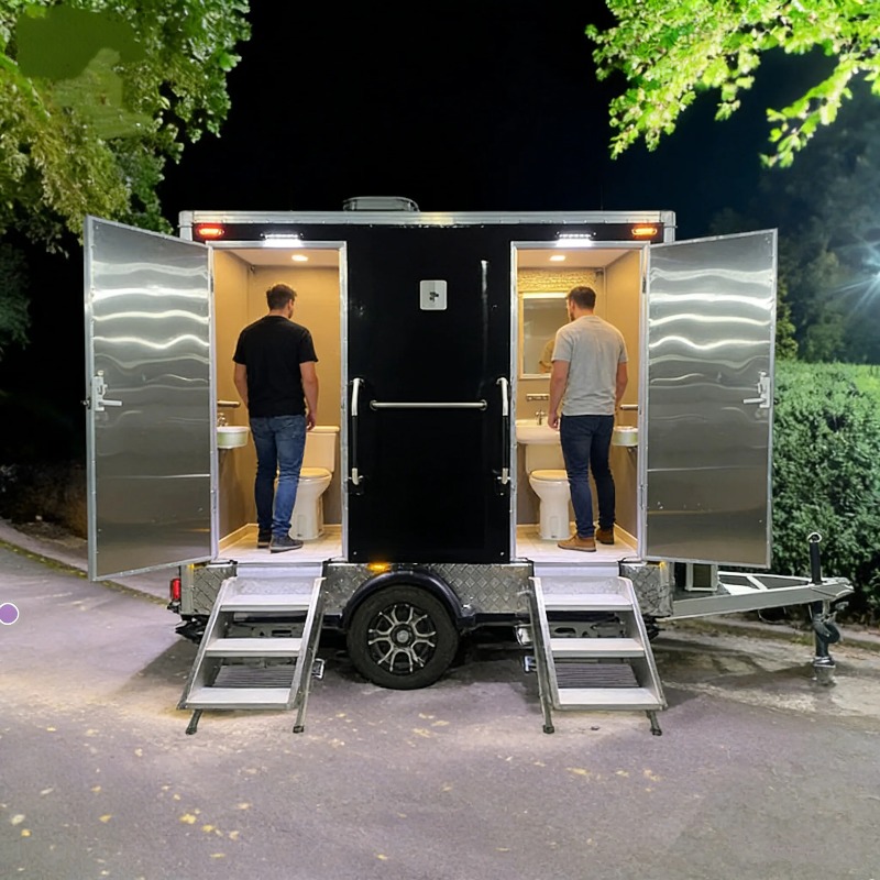 工場直販 1ステーショントイレトレーラー ソーラー式 無臭  - Outdoor Power Direct のレビューと価格