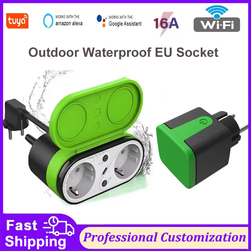 Tuya EU 16A Wifiスマート屋外プラグスイッチソ - Outdoor Power Adapter のレビューと価格