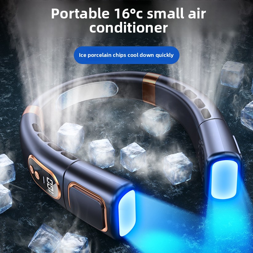 新しい家庭用USB充電式扇風機、首掛け可能なポータブル屋外小 - Outdoor Usb Power Supply のレビューと価格