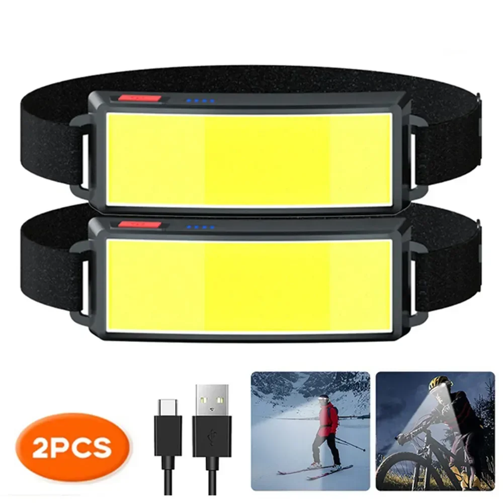 COB ポータブル LED ヘッドライト屋外ヘッドライト内蔵 - Outdoor Usb Power Bank のレビューと価格