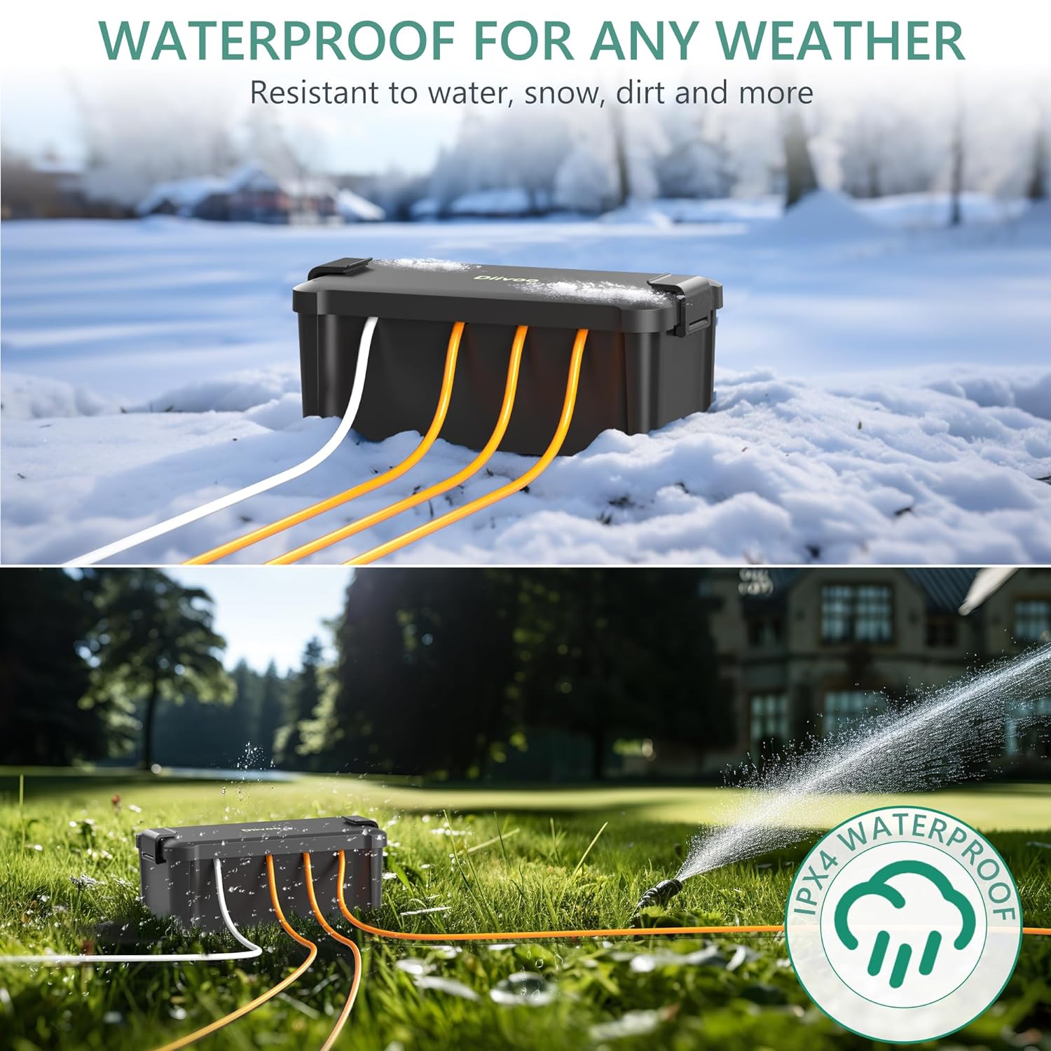 Diivoo 屋外防水電気ボックス屋外ケーブル接続ソケットエ - Outdoor Power Adapter のレビューと価格