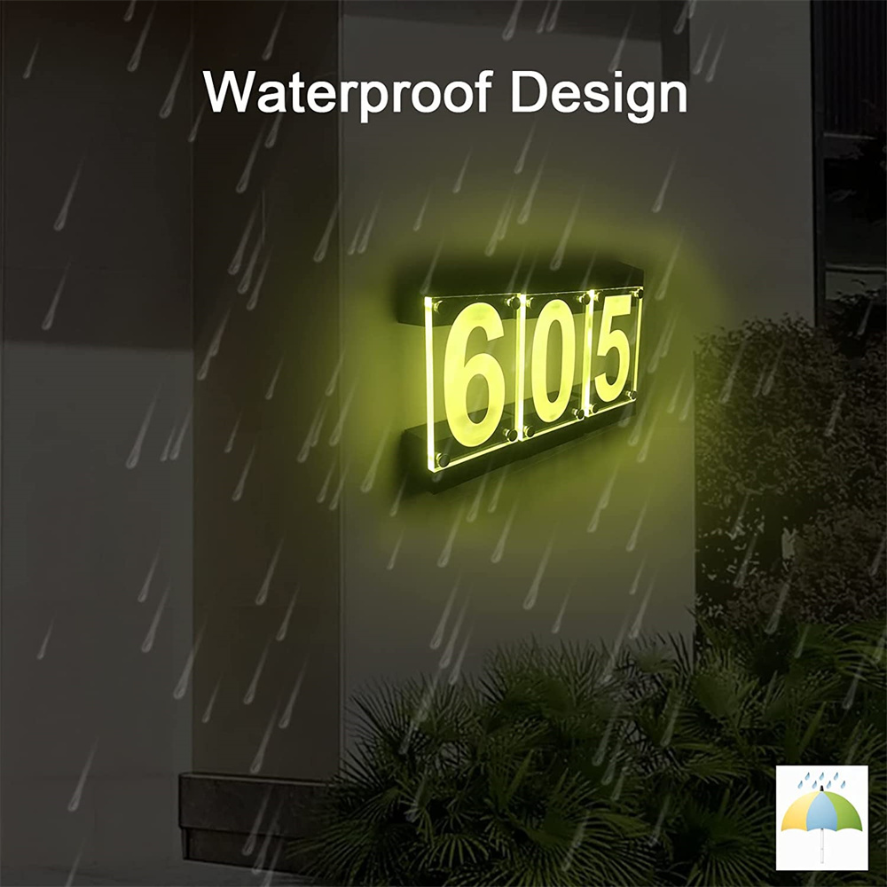 太陽光発電 RGB カラー家番号サインライトリモコン数字また - Outdoor Power Number のレビューと価格