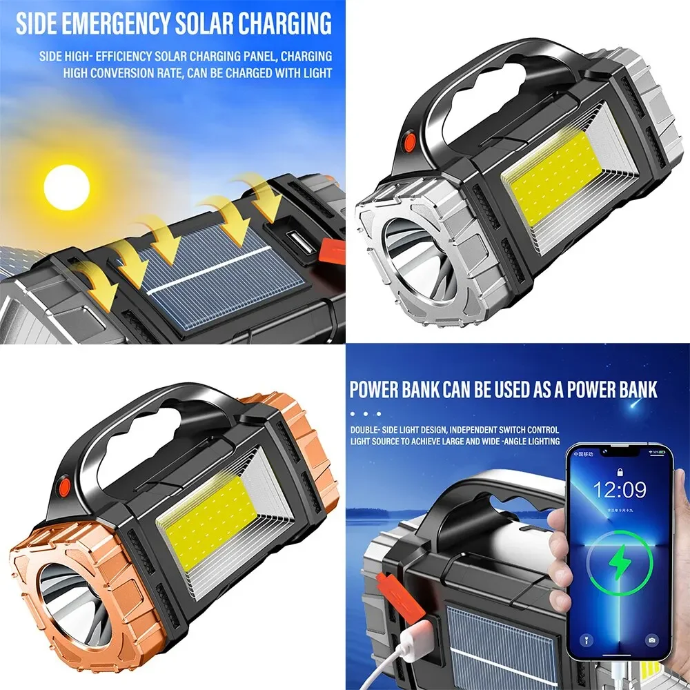 新しいアップグレード充電式ハイパワーソーラー LED 懐中電 - Outdoor Usb Power Supply のレビューと価格