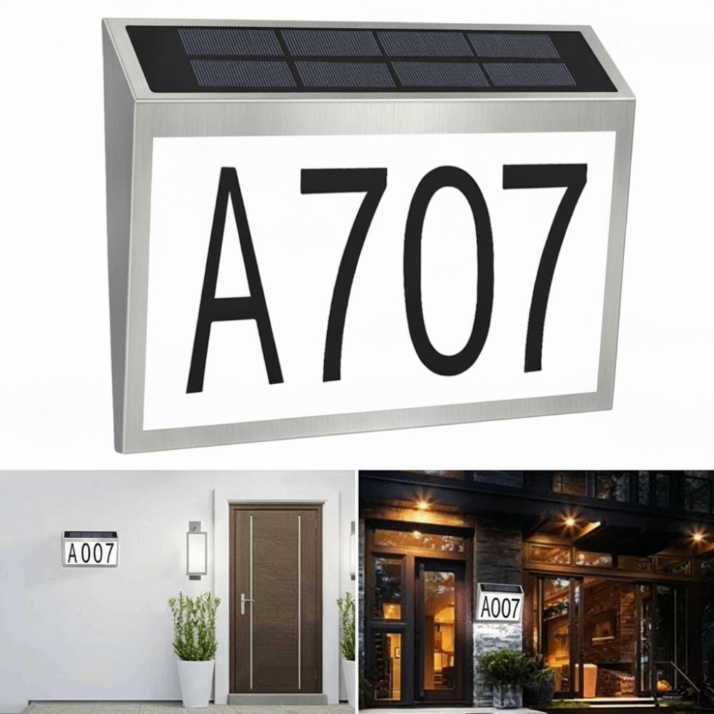 簡単設置ソーラーLEDハウスナンバー防水太陽光発電ソーラー屋 - Outdoor Power Number のレビューと価格